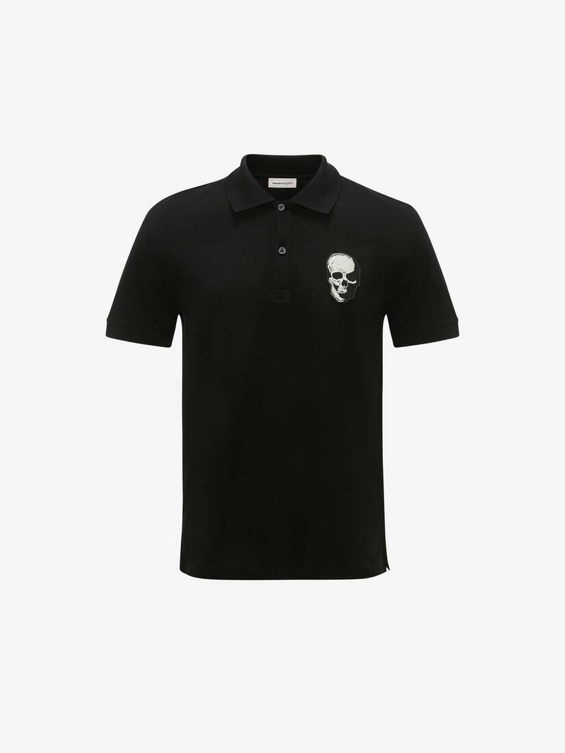 Camisetas Alexander McQueen Skull Badge Polo Hombre - Negros - Mexico 950-NGUCXK